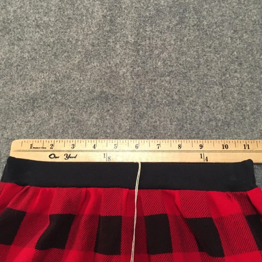 Skirt Flannel Girls M 8 100% Cotton Checks Maxi Ruffle Tier Mom and Pop's Kids